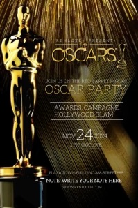 Oscar Awards Poster Templates Плакат