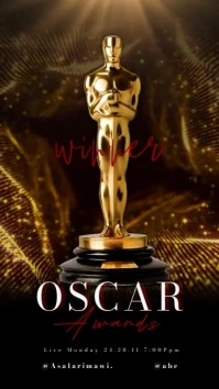 Oscar Awards Poster Templates Instagram Story