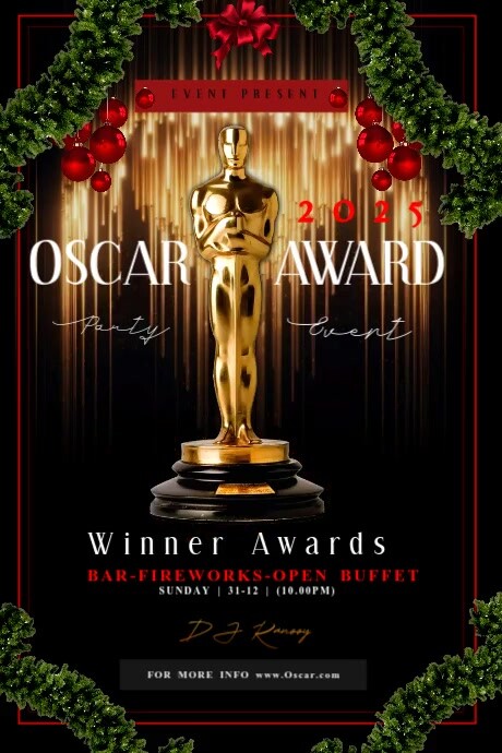 Oscar awards poster templates Cartaz