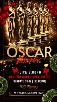 Oscar Awards Poster Templates Reel Instagram