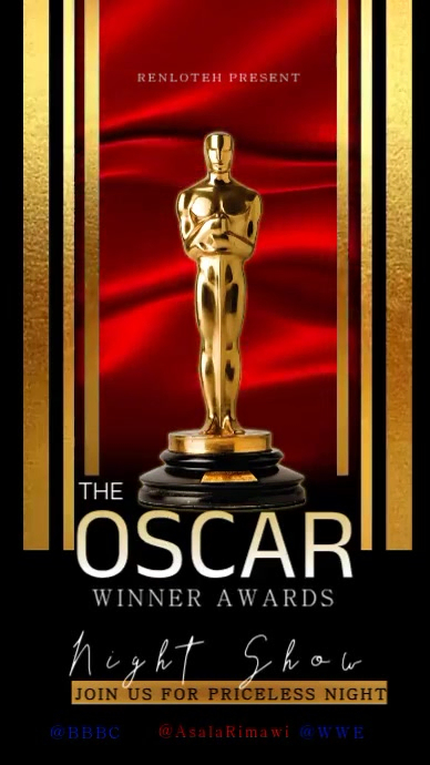 Plantilla de Oscar Awards Poster Templates | PosterMyWall