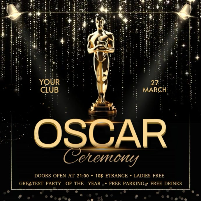 Oscar Party Digital Display Template | PosterMyWall