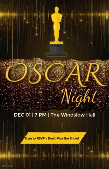 Oscars award Template | PosterMyWall