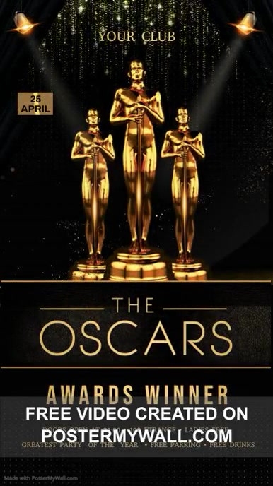 Oscars Awards Display Template | PosterMyWall