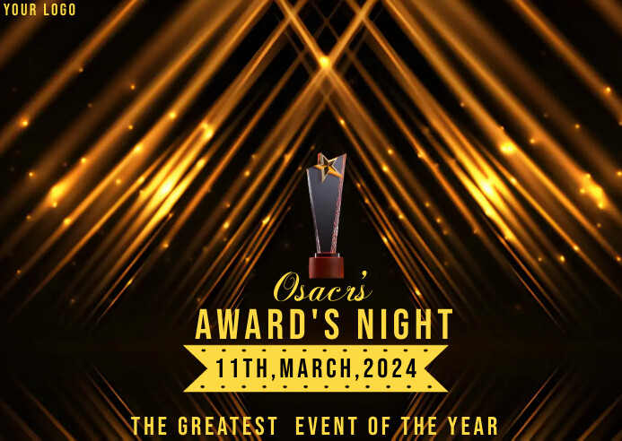 Oscars awards poster Postcard template