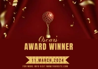 Oscars awards poster Postcard template