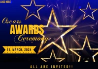 Oscars awards poster Postcard template
