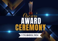 Oscars awards poster Postcard template