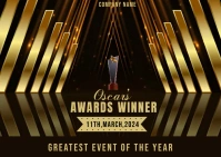 Oscars awards poster Postcard template