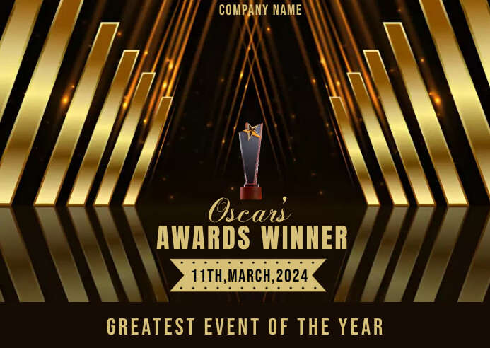 Plantilla de Oscars awards poster | PosterMyWall