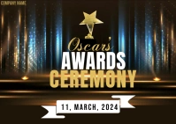 Oscars awards poster Postcard template