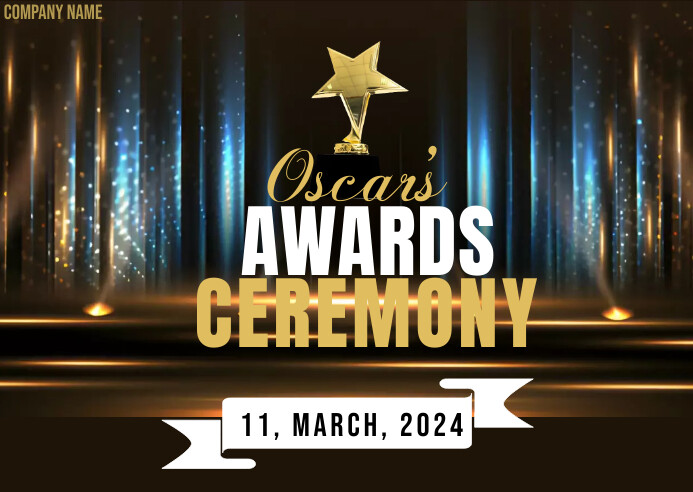 Plantilla de Oscars awards poster | PosterMyWall