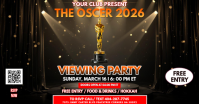 Oscars Watch Party: 98th Academy Awards 2026 Facebook Shared Image template