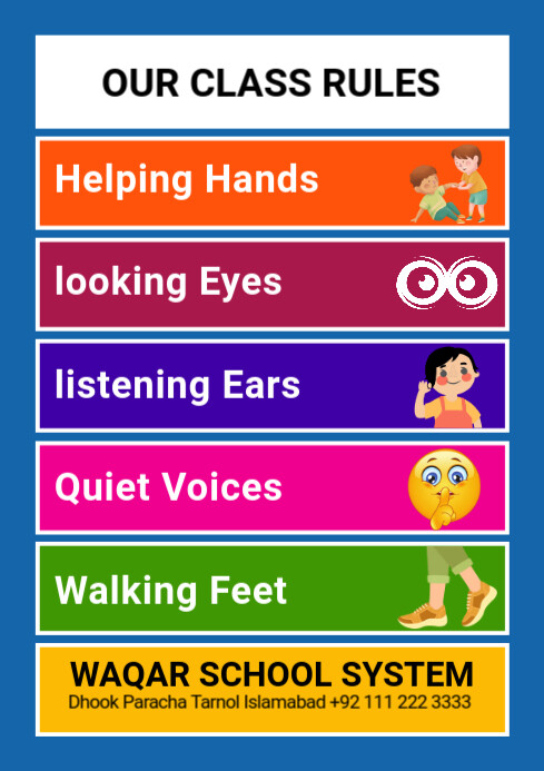 Our Class Rules Template | PosterMyWall