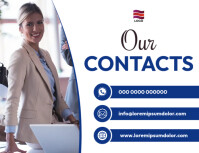 Contact Poster Example contact information poster template | PosterMyWall