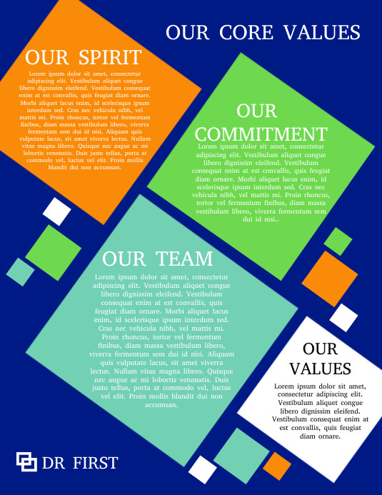 our core values flyer, template | PosterMyWall