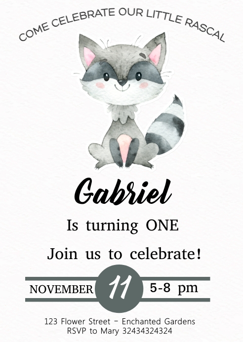 Our Little Rascal Birthday Invitation Template | PosterMyWall