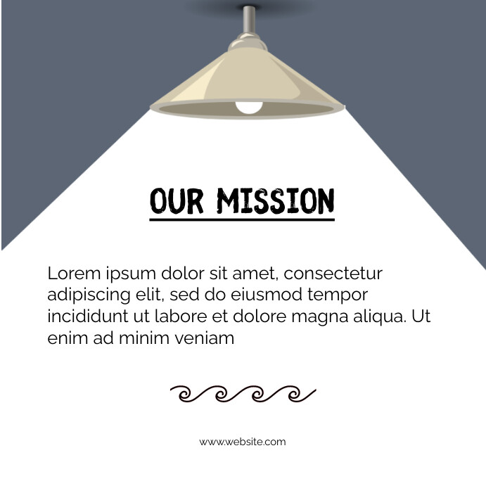 Our mission and vision values customisable te Instagram Post template