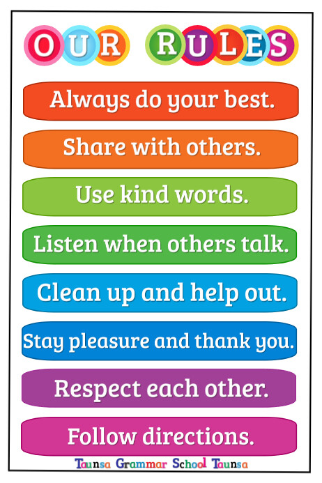 Our Rules Template | PosterMyWall