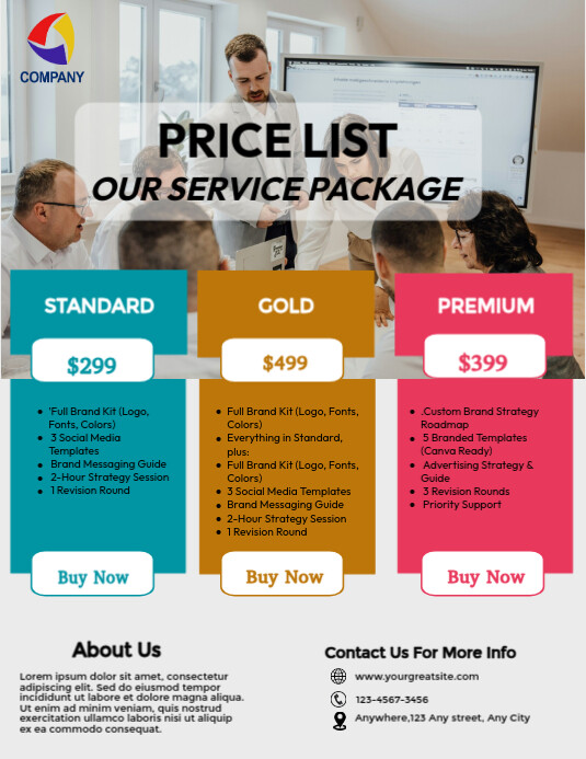 Our services package template | PosterMyWall