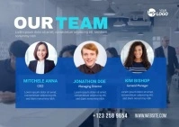 Our Team Banner Design Postcard template