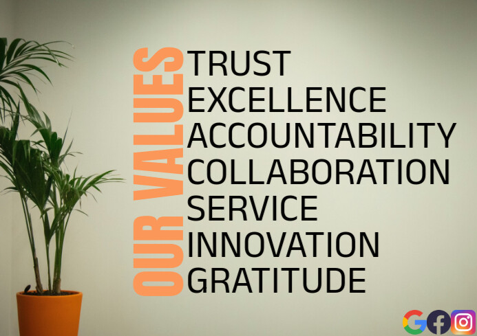 Copy of OUR VALUES QUOTE TEMPLATE | PosterMyWall