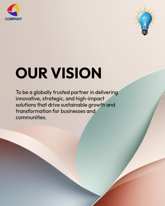Our vision template design Instagram Portrait