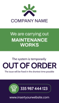Out of Order card multipurpose template Besigheidskaart