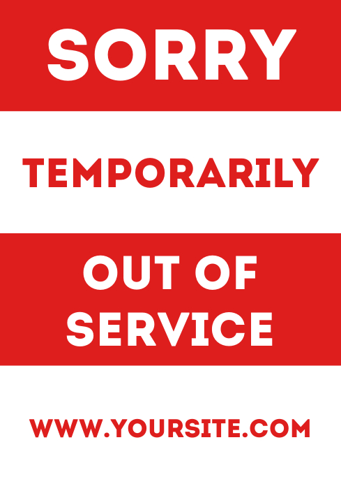 Copia de Out of service door sign printable | PosterMyWall