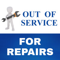 Out of service for repairs sign Post Instagram template
