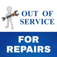 Out of service for repairs sign Instagram Post template
