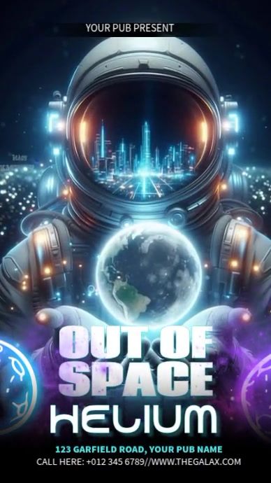 Copy of Out of Space Helium Event Poster | PosterMyWall