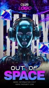 Out of Space Night Club Instagram Story template