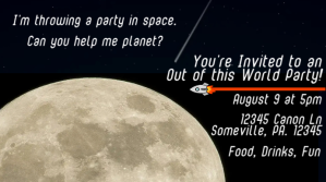 Out of this World Party Digitalt display (16:9) template