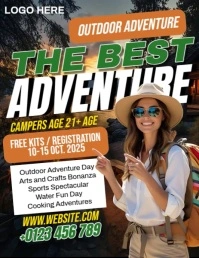 Outdoor Adventure Camp Flyer (format US Letter) template
