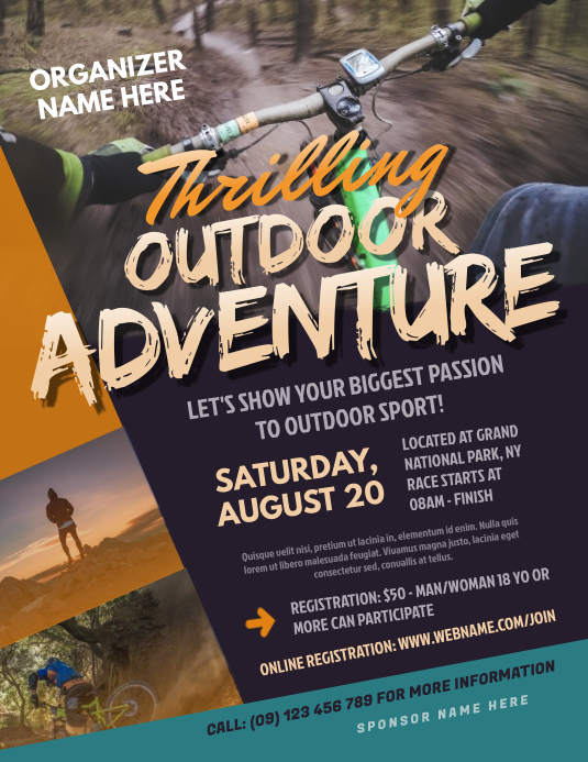 Adventure Advertising Examples Outdoor Adventure Flyer Template | PosterMyWall