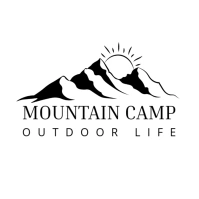 outdoor camping mountain logo template