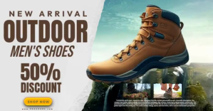 Outdoor Men Shoes Sale Facebook-annonce template