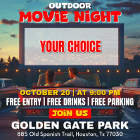 Outdoor Movie Night Instagram Post Template