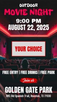 Outdoor Movie Night Instagram Story Template Instagram-verhaal