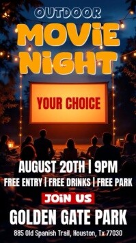 Outdoor Movie Night Instagram Story Template