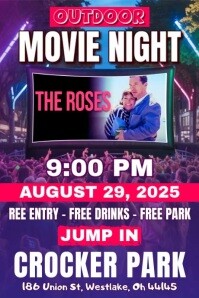 Outdoor Movie Night Poster Template