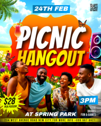 Outdoor Picnic Hangout gathering event invitation social media promotion poster advertisement flyer Instagram Portrait template