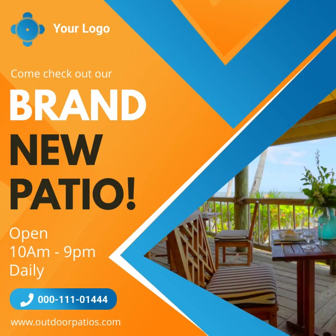 Outdoor Restaurant Patio Instagram Video Temp Template PosterMyWall