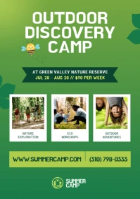 Outdoor Summer Camp Brochure A5 template