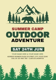 Outdoor Summer Camp A3 template