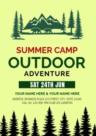 Outdoor Summer Camp A6 template