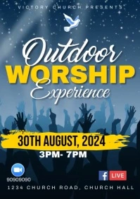 Outdoor worship experience A4 template