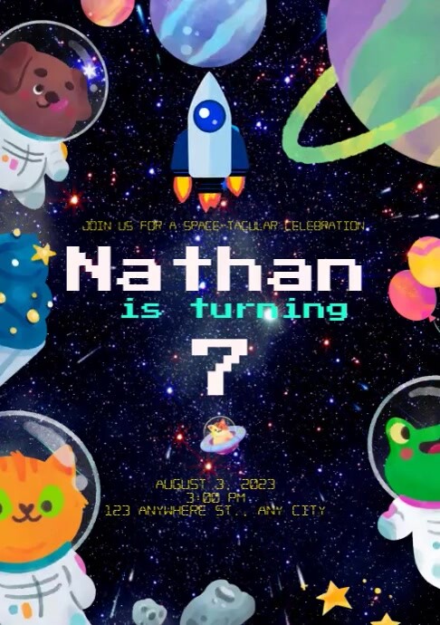 Outer Space Birthday Template PosterMyWall