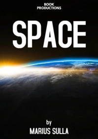 Outer space Book cover scifi space A4 template